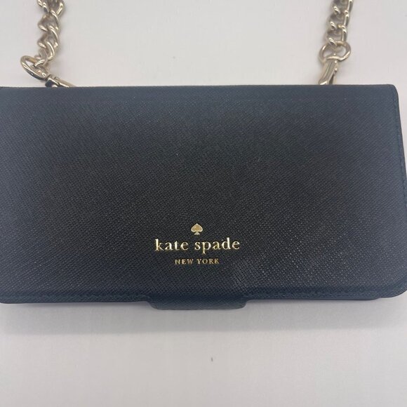 Kate Spade Saffiano Leather iPhone X Crossbody Wallet – Black - Picture 7 of 13